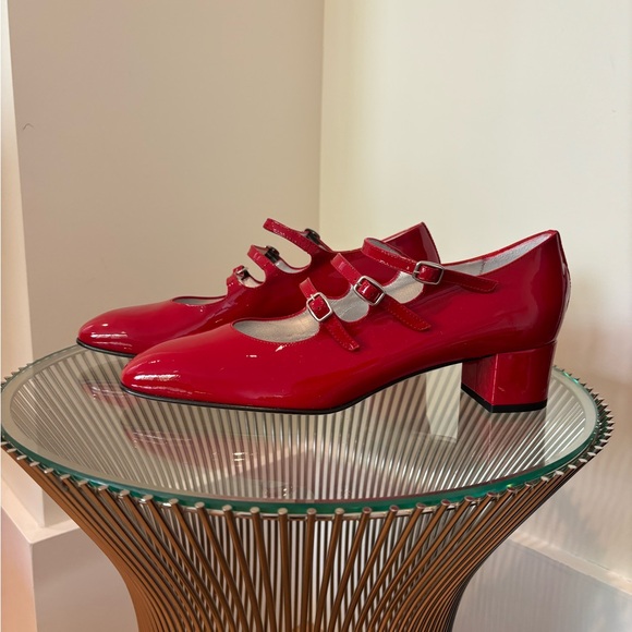 NEW Carel Paris Kina Mary-Janes in red patent leather - Picture 6 of 13